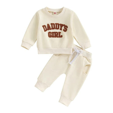 Daddy's Girl Solid Baby Set Beige Apricot 3-6 M 