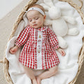 Long Sleeve Plaid Christmas Toddler Dress