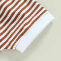 Color Block Striped Shorts Toddler Set   