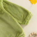 Long Sleeve Solid Grinch Hooded Baby Bodysuit Costume   