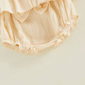 Solid Ruffled Top Bow Shorts Baby Set Sets The Trendy Toddlers 