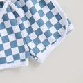 4th of July Checkered Shorts Baby Set   