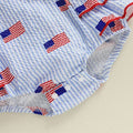 American Striped Baby Romper