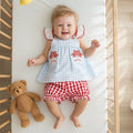 Baseball Checkered Shorts Baby Set