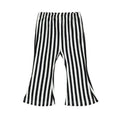 Striped Flared Toddler Pants Black 9-12 M 
