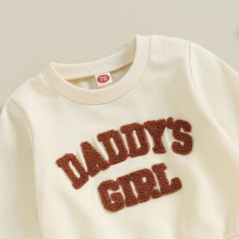 Daddy's Girl Baby Outfit Set - Cute Long Sleeve Sweatshirt & Pants 2-Piece Set