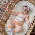 Long Sleeve Striped Goose Baby Set