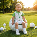 Short Sleeve Golf Collar Baby Romper Rompers The Trendy Toddlers 