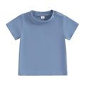 Solid Snap Buttons Toddler Tee Blue 9-12 M 