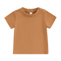 Solid Snap Buttons Toddler Tee Brown 9-12 M 