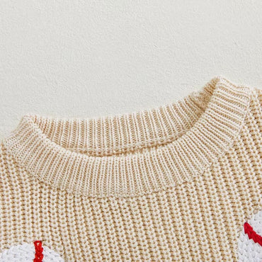 Baseball Knitted Toddler Sweater   