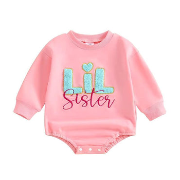 Long Sleeve Lil Sister Baby Bodysuit Bodysuit The Trendy Toddlers 0-3 M 