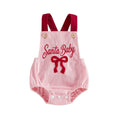 Sleeveless Bow Santa Baby Romper