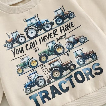 Long Sleeve You Can Never Have Too Many Tractors Toddler Set   