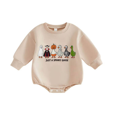 Long Sleeve Spooky Goose Baby Bodysuit