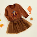 Little Turkey Tulle Sweatshirt Toddler Skirt Set Sets The Trendy Toddlers 