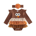 Long Sleeve Thanksgiving Turkey Baby Romper Rompers The Trendy Toddlers 