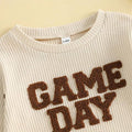 Long Sleeve Game Day Waffle Baby Bodysuit Bodysuit The Trendy Toddlers 