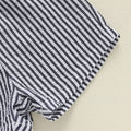 Short Sleeve Sailboat Striped Shorts Toddler Set