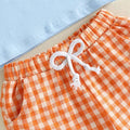 Short Sleeve Boo Checkered Shorts Toddler Set