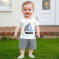 Short Sleeve Sailboat Striped Shorts Toddler Set