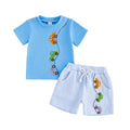 Short Sleeve Cars Striped Baby Set