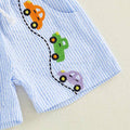 Short Sleeve Cars Striped Baby Set