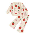 Strawberry Flared Toddler Set Beige 9-12 M 