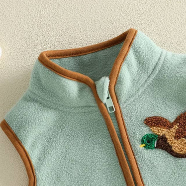 Fleece Zip Up Duck Toddler Vest