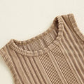 Long Sleeve Solid Ribbed Toddler Set   