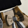 Fly Sleeve Plaid Skirt Toddler Set