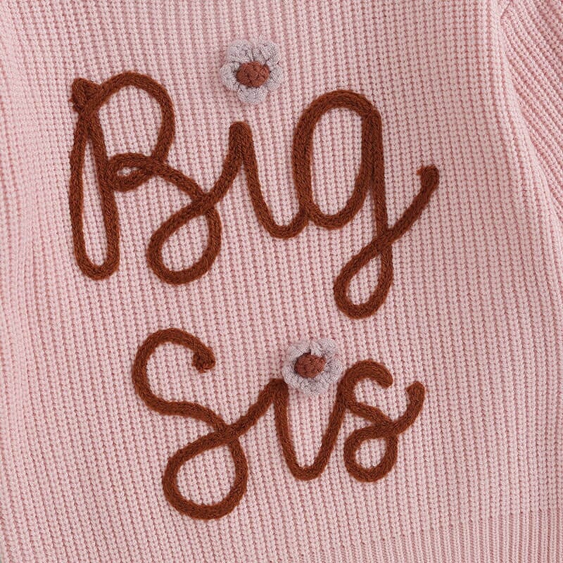 Big Sis Knitted Toddler Sweater   