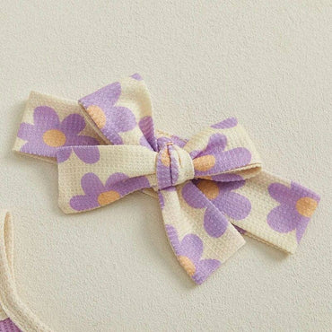 Sleeveless Floral Ruffled Baby Set