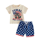 Short Sleeve Feral But Free Baby Set