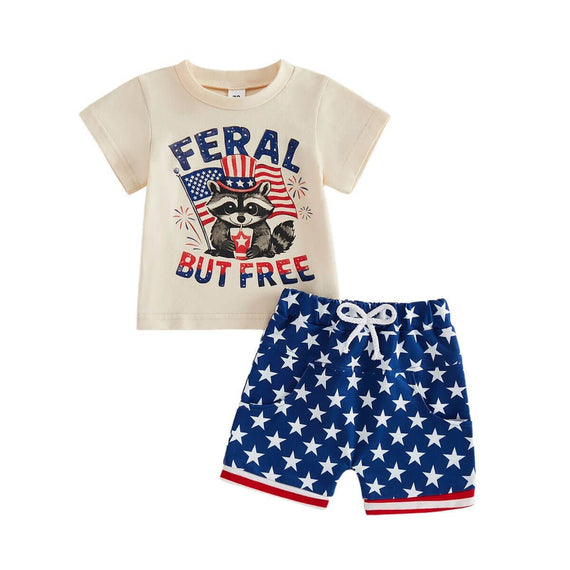 Short Sleeve Feral But Free Baby Set
