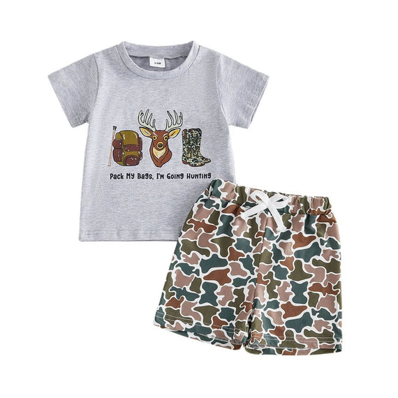 Short Sleeve Hunting Baby Set