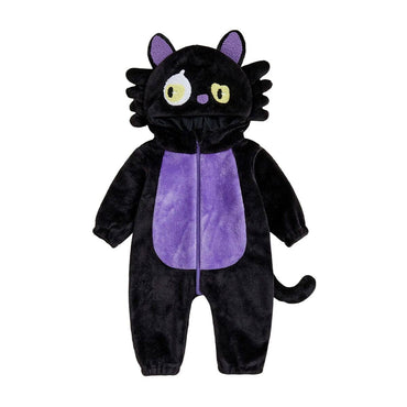 Long Sleeve Black Cat Hooded Baby Costume