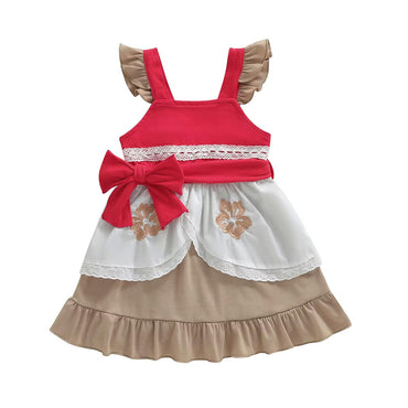 Fly Sleeve Hawaiian Toddler Dress