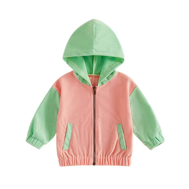 Long Sleeve Hooded Corduroy Toddler Jacket