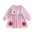 Long Sleeve Collar Back To School Toddler Dress