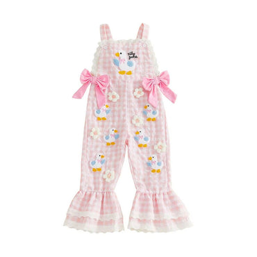 Silly Goose Checkered Toddler Jumpsuit