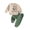 Long Sleeve Silly Goose Baby Set Sets The Trendy Toddlers Green 3-6 M 