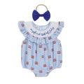 My First 4th of July Striped Baby Romper