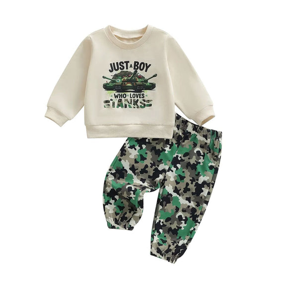 Long Sleeve Camo Tanks Toddler Set