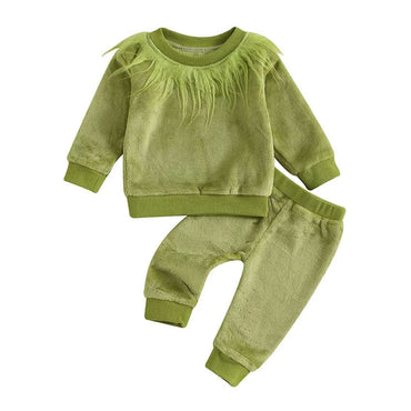 Long Sleeve Solid Grinch Baby Set costume   