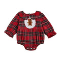 Long Sleeve Plaid Gingerbread Baby Romper