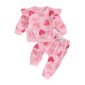 Long Sleeve Valentine's Day Floral Baby Set