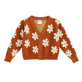 Long Sleeve Daisy Knit Toddler Cardigan   