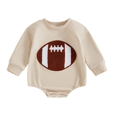 Football Long Sleeve Baby Bodysuit   