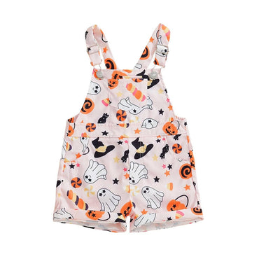 Halloween Vibes Straps Toddler Romper Beige 9-12 M